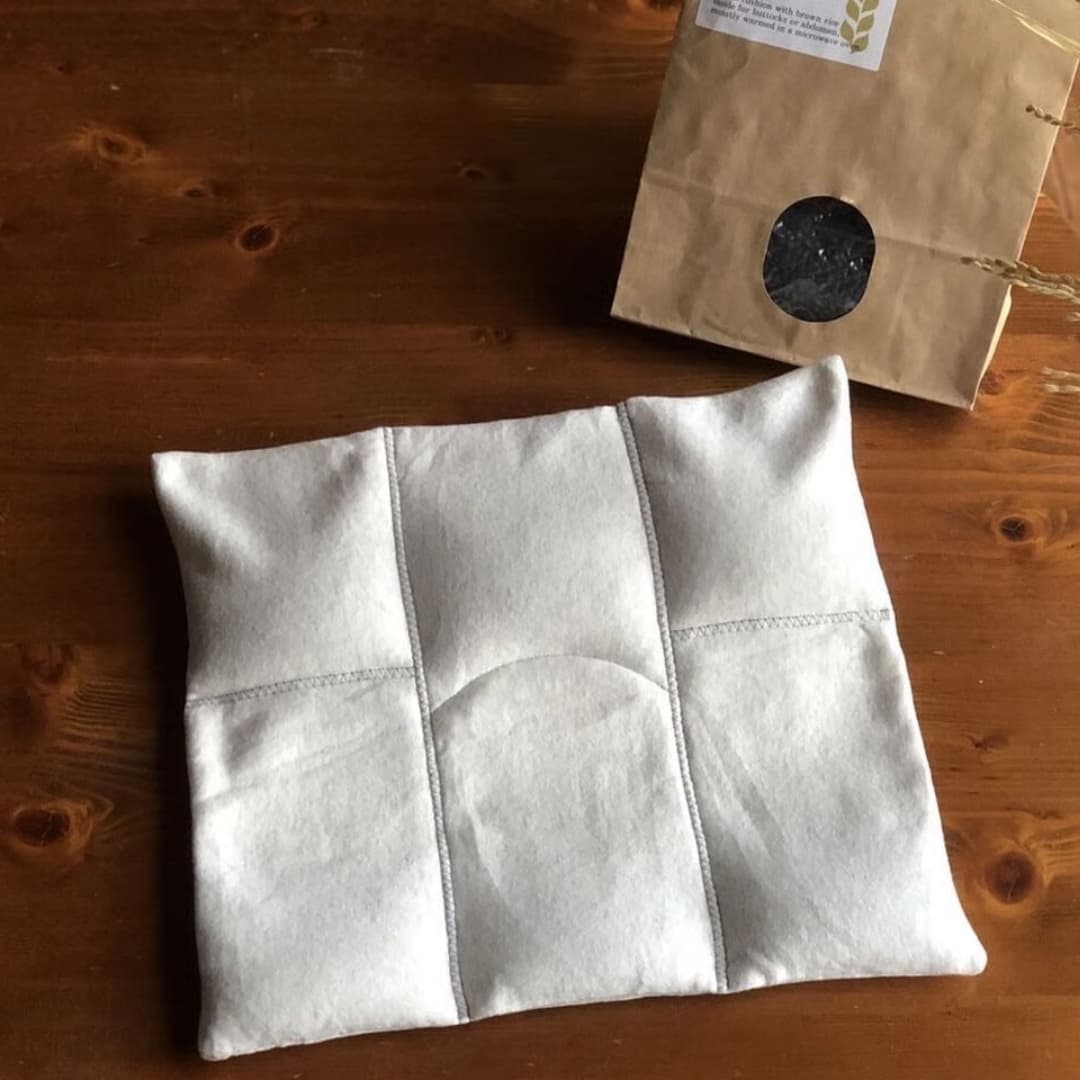 玄米カイロ座布団・YOHEHO warm cushion 白 - サムネイル6