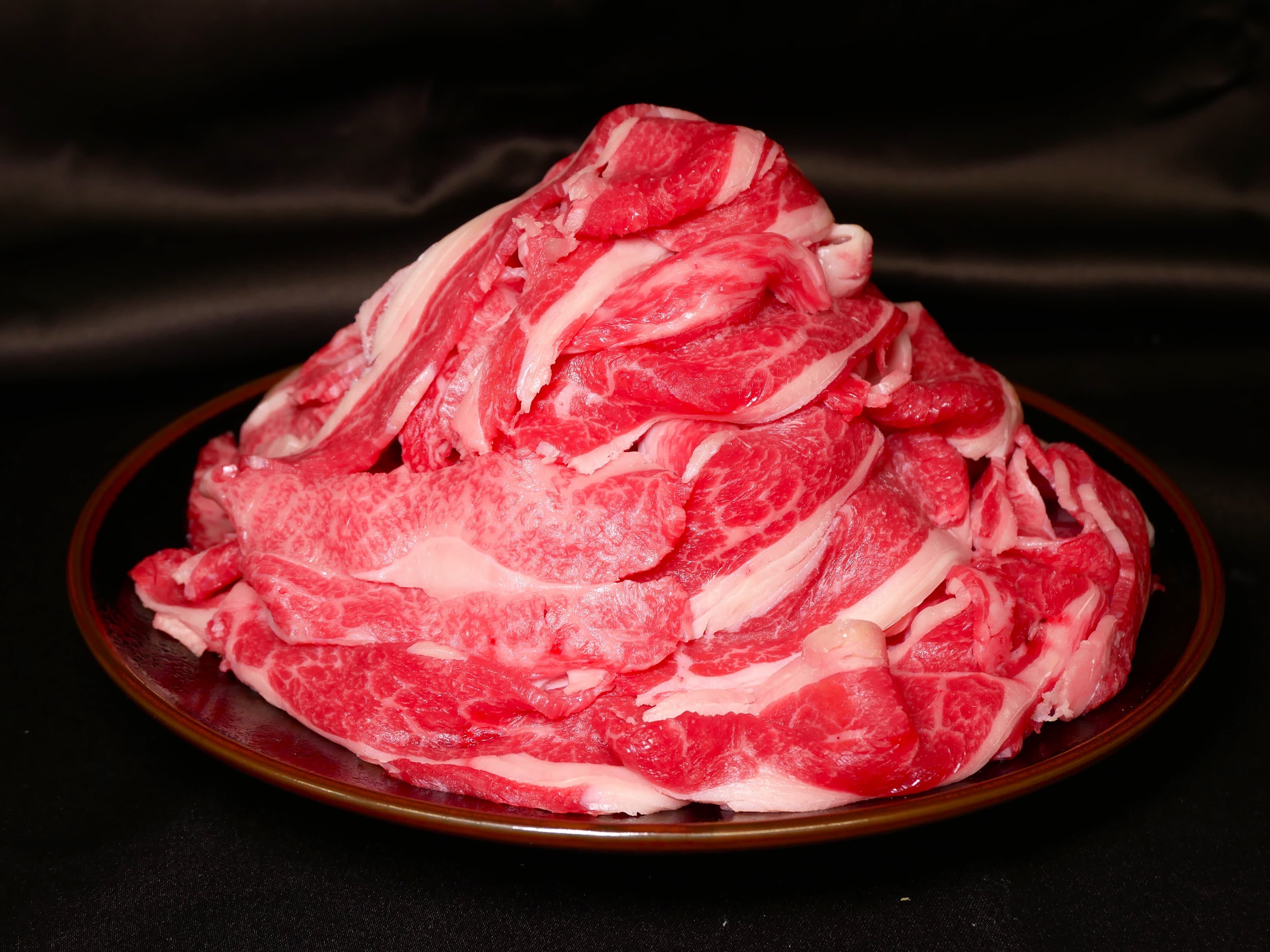 熊本和牛あか牛切り落とし 1kg(500g×2) - 画像1